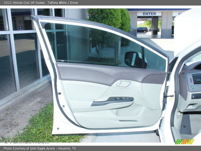 Taffeta White / Stone 2012 Honda Civic HF Sedan