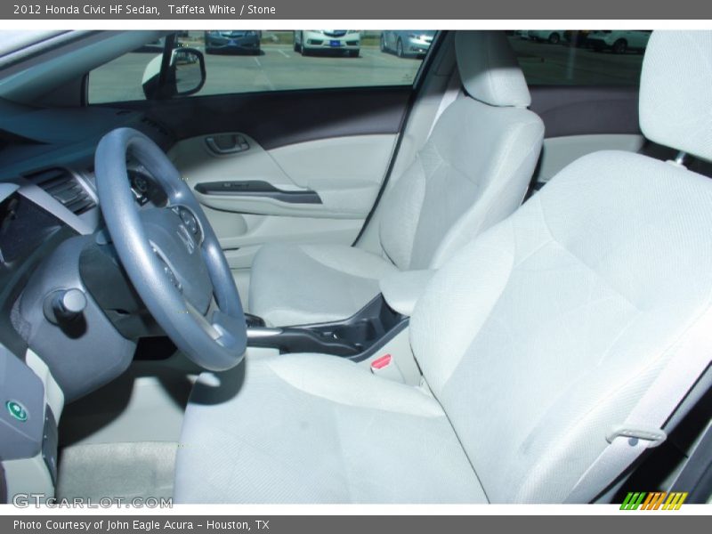 Taffeta White / Stone 2012 Honda Civic HF Sedan