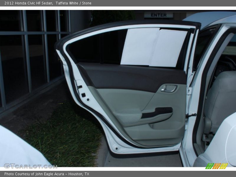 Taffeta White / Stone 2012 Honda Civic HF Sedan