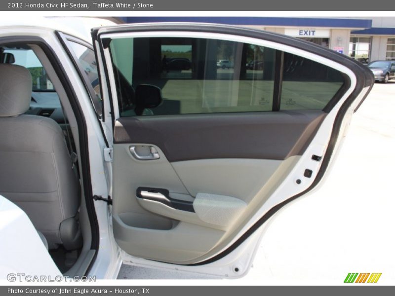 Taffeta White / Stone 2012 Honda Civic HF Sedan
