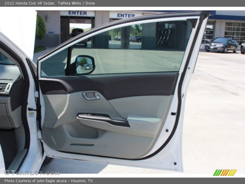 Taffeta White / Stone 2012 Honda Civic HF Sedan