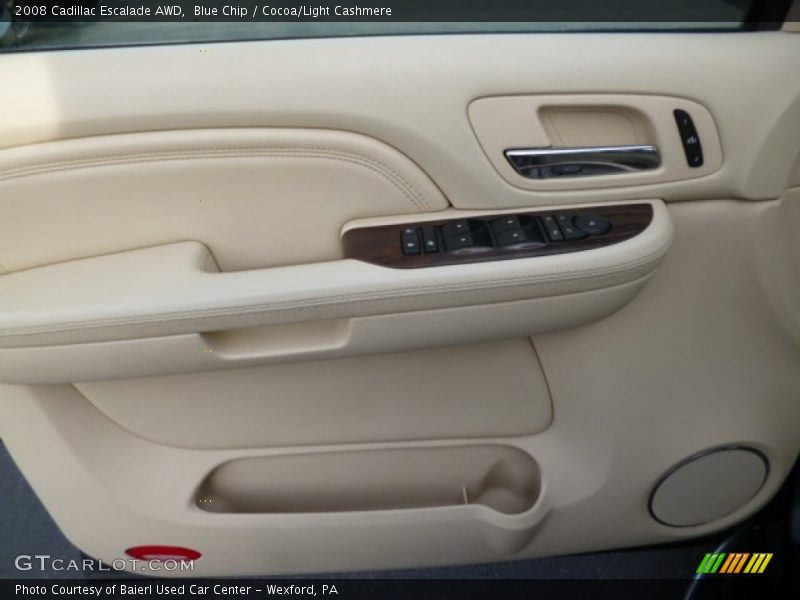 Blue Chip / Cocoa/Light Cashmere 2008 Cadillac Escalade AWD