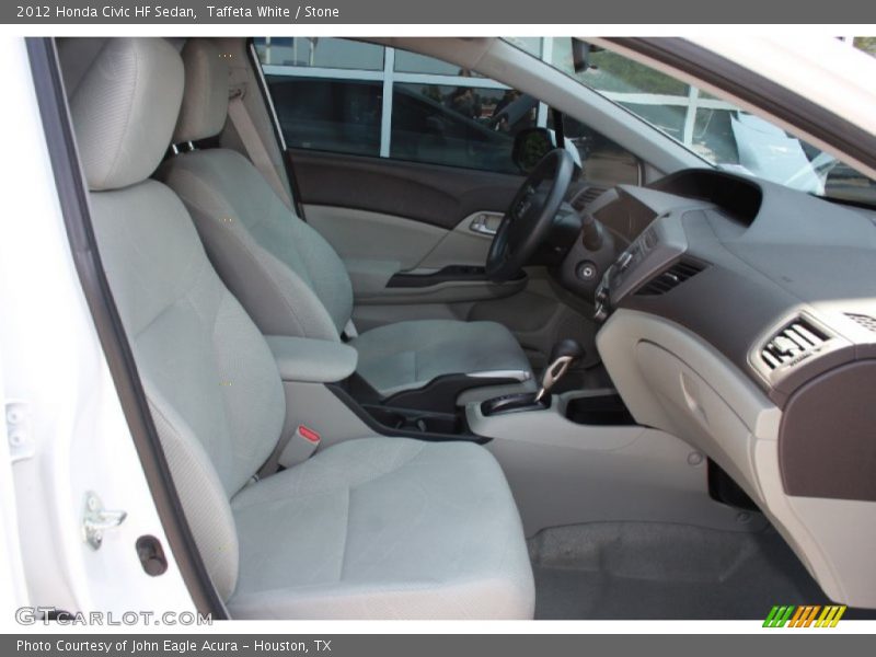 Taffeta White / Stone 2012 Honda Civic HF Sedan