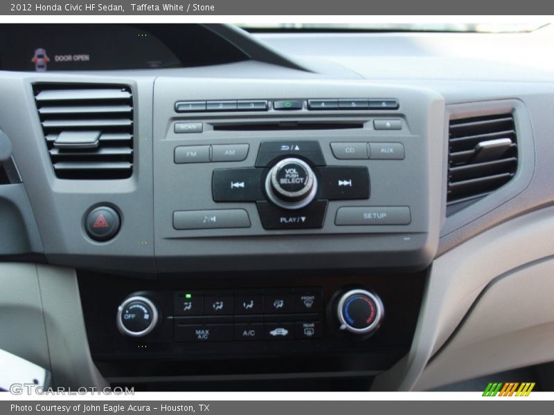 Taffeta White / Stone 2012 Honda Civic HF Sedan
