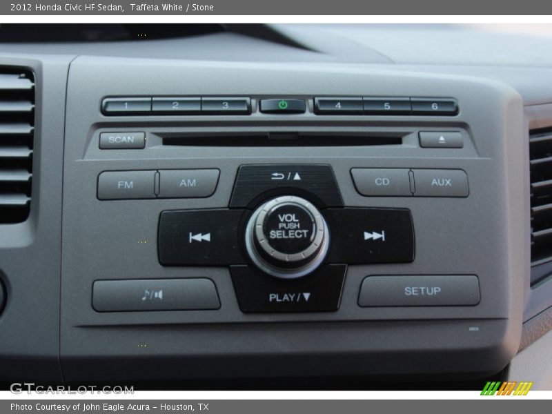 Taffeta White / Stone 2012 Honda Civic HF Sedan