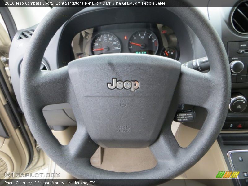 Light Sandstone Metallic / Dark Slate Gray/Light Pebble Beige 2010 Jeep Compass Sport