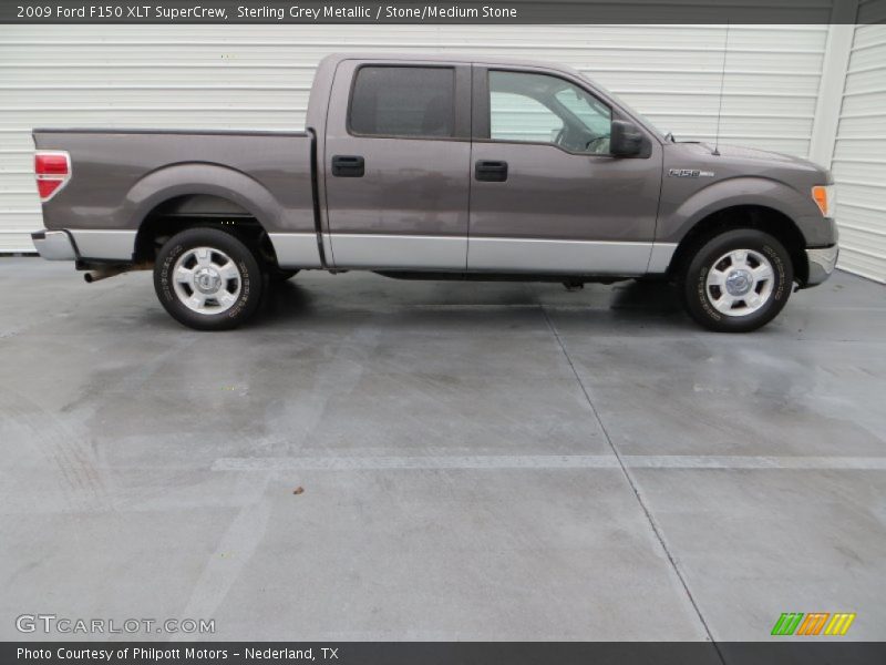 Sterling Grey Metallic / Stone/Medium Stone 2009 Ford F150 XLT SuperCrew