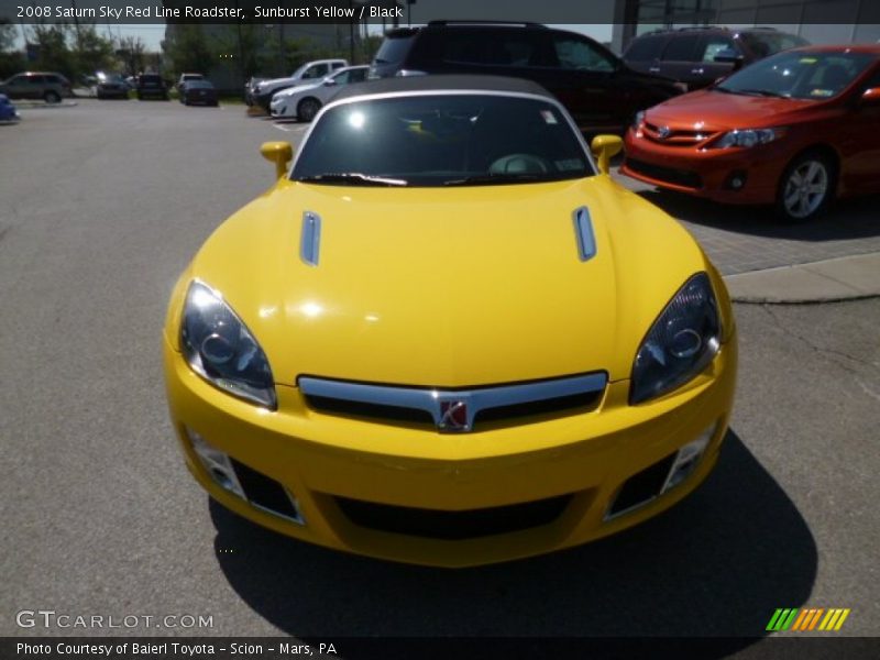 Sunburst Yellow / Black 2008 Saturn Sky Red Line Roadster