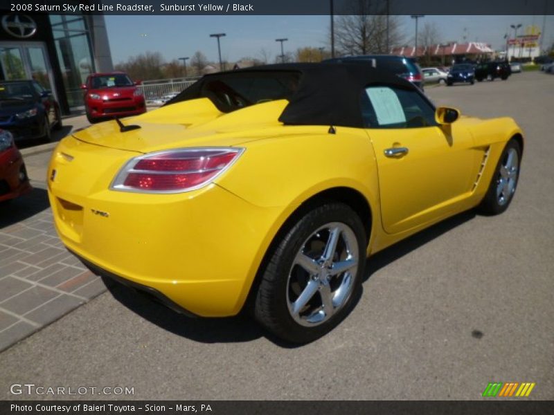 Sunburst Yellow / Black 2008 Saturn Sky Red Line Roadster