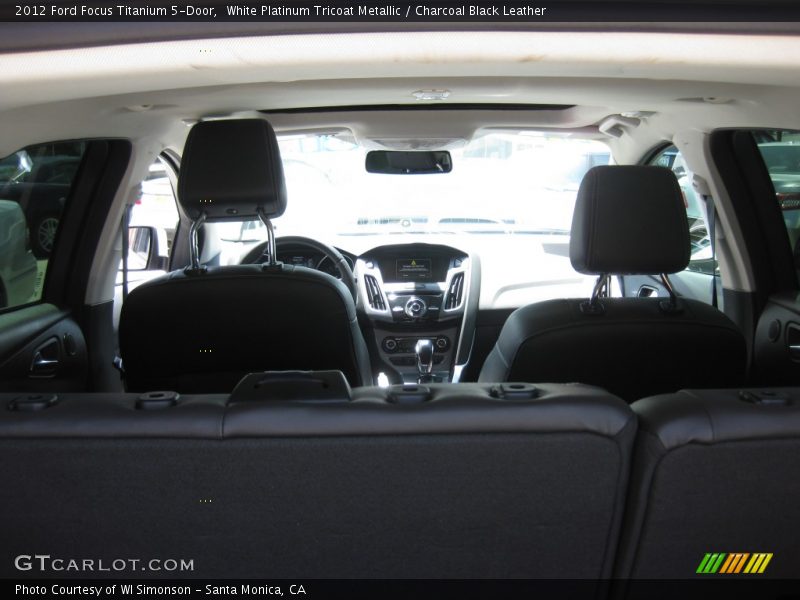 White Platinum Tricoat Metallic / Charcoal Black Leather 2012 Ford Focus Titanium 5-Door