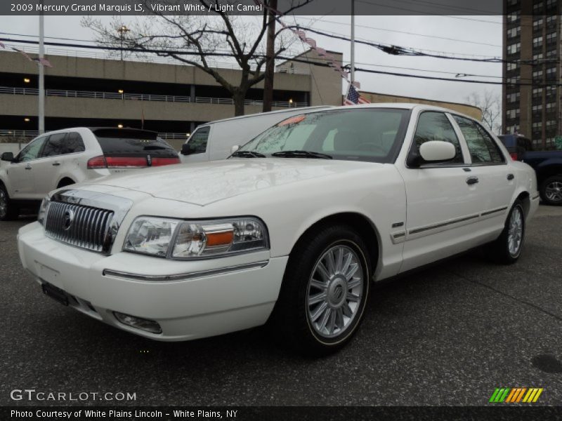 Vibrant White / Light Camel 2009 Mercury Grand Marquis LS