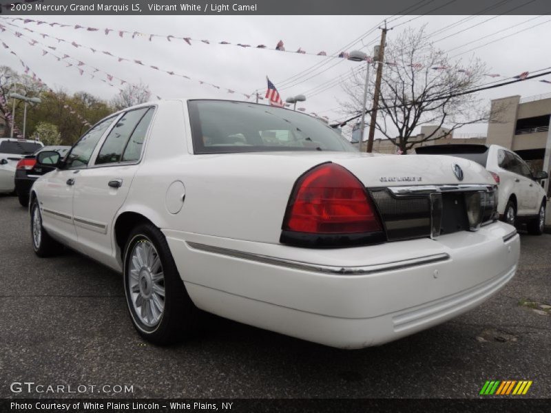 Vibrant White / Light Camel 2009 Mercury Grand Marquis LS