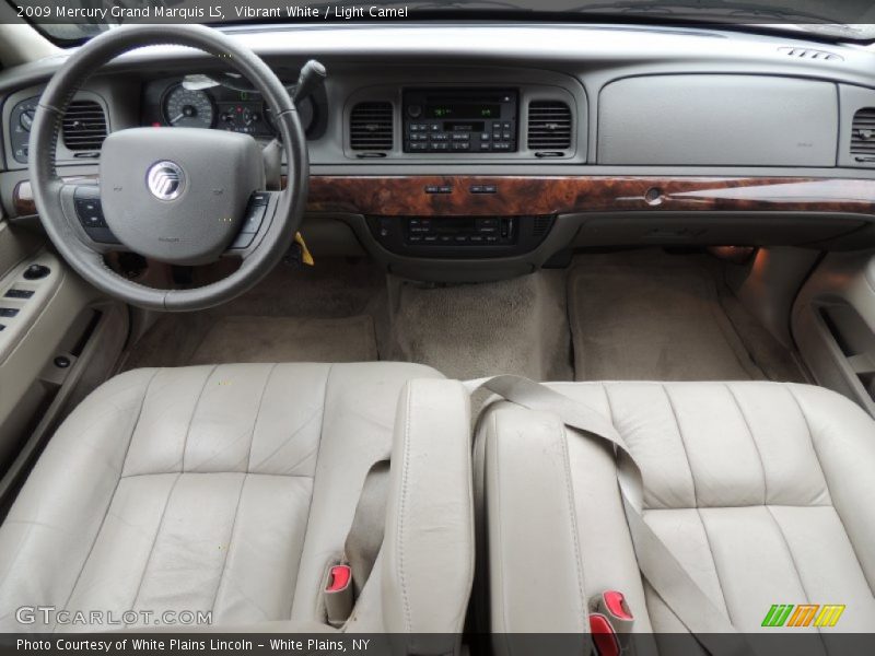 Vibrant White / Light Camel 2009 Mercury Grand Marquis LS