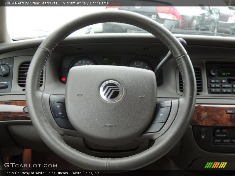 Vibrant White / Light Camel 2009 Mercury Grand Marquis LS