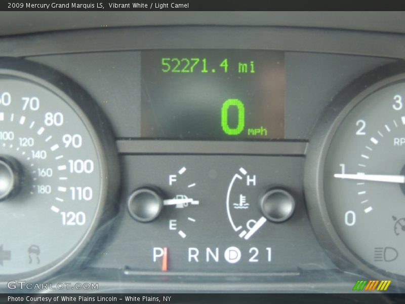 Vibrant White / Light Camel 2009 Mercury Grand Marquis LS