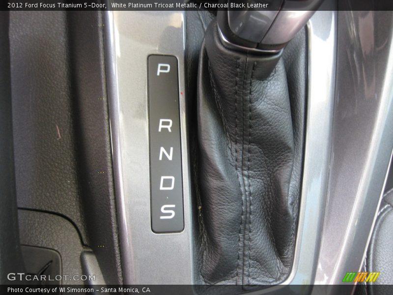 White Platinum Tricoat Metallic / Charcoal Black Leather 2012 Ford Focus Titanium 5-Door