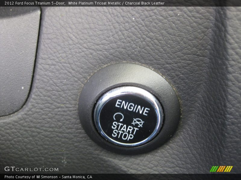 White Platinum Tricoat Metallic / Charcoal Black Leather 2012 Ford Focus Titanium 5-Door