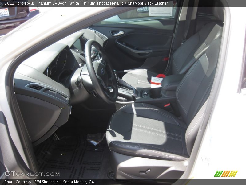  2012 Focus Titanium 5-Door Charcoal Black Leather Interior