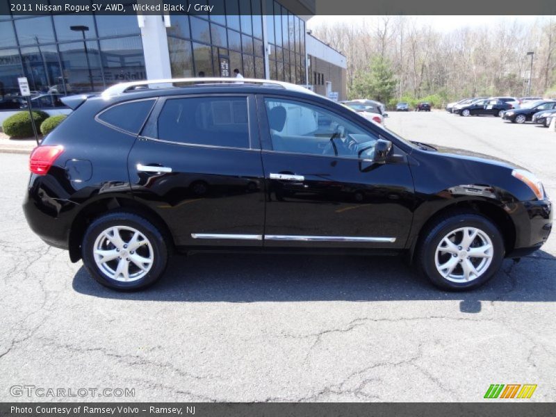 Wicked Black / Gray 2011 Nissan Rogue SV AWD
