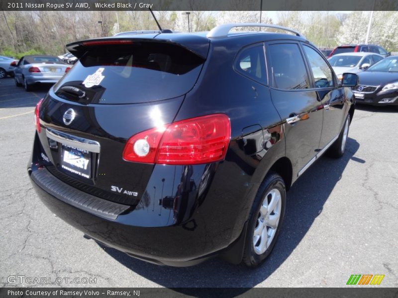 Wicked Black / Gray 2011 Nissan Rogue SV AWD
