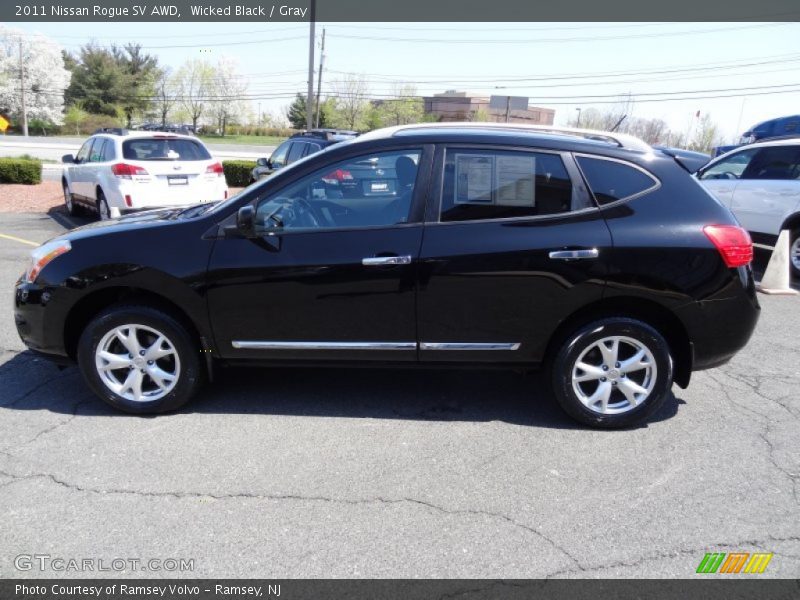 Wicked Black / Gray 2011 Nissan Rogue SV AWD