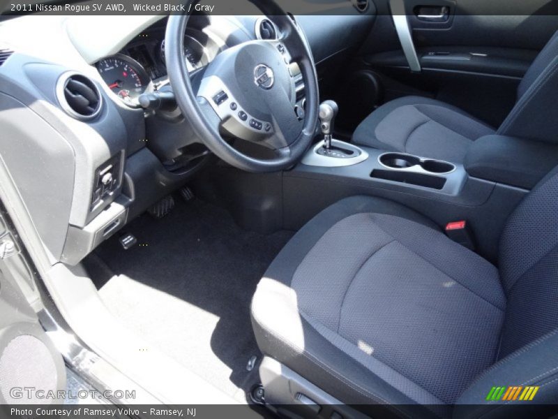 Wicked Black / Gray 2011 Nissan Rogue SV AWD