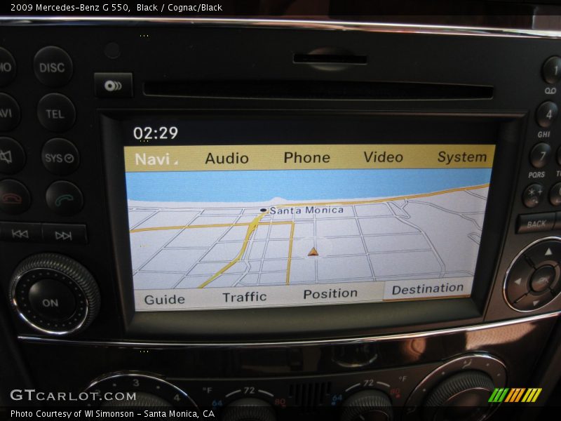 Navigation of 2009 G 550