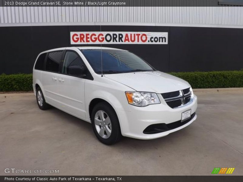Stone White / Black/Light Graystone 2013 Dodge Grand Caravan SE