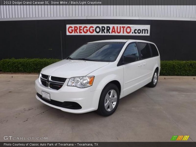 Stone White / Black/Light Graystone 2013 Dodge Grand Caravan SE