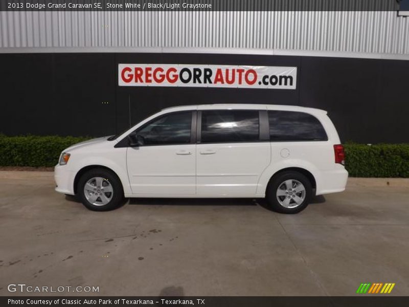 Stone White / Black/Light Graystone 2013 Dodge Grand Caravan SE