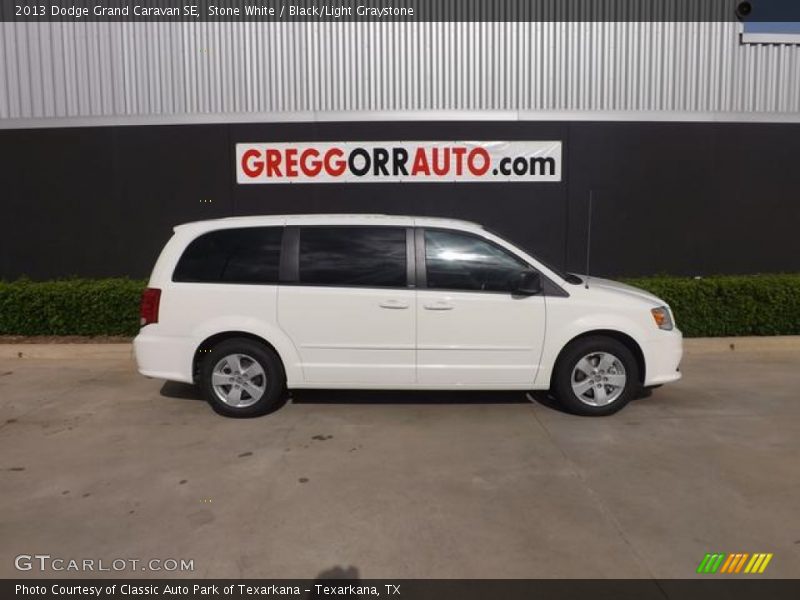 Stone White / Black/Light Graystone 2013 Dodge Grand Caravan SE