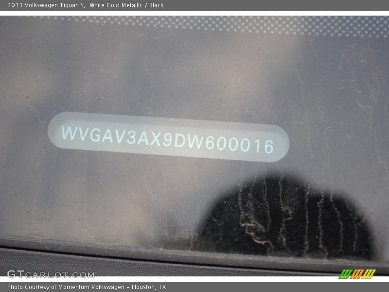 White Gold Metallic / Black 2013 Volkswagen Tiguan S