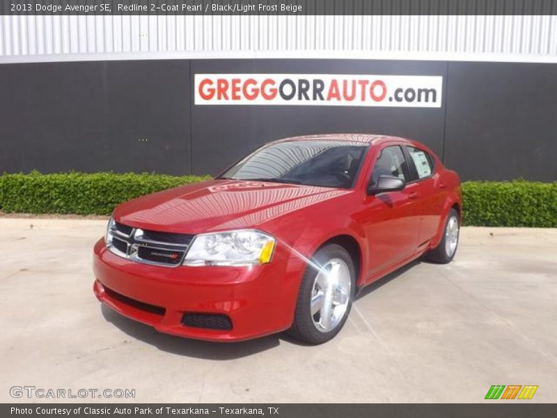 Redline 2-Coat Pearl / Black/Light Frost Beige 2013 Dodge Avenger SE