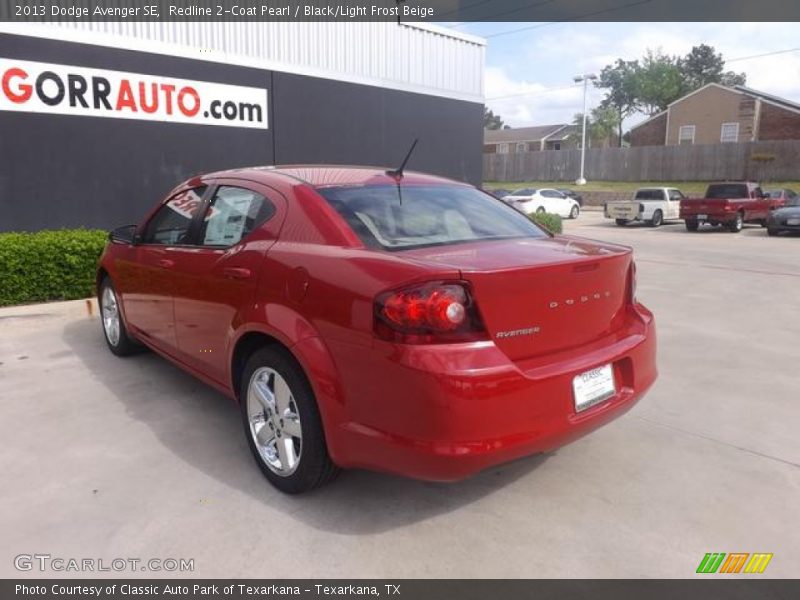 Redline 2-Coat Pearl / Black/Light Frost Beige 2013 Dodge Avenger SE