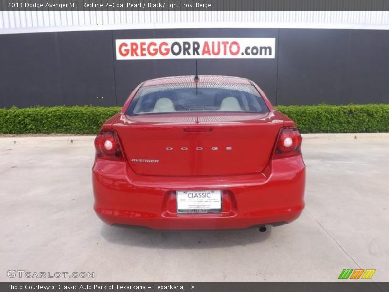 Redline 2-Coat Pearl / Black/Light Frost Beige 2013 Dodge Avenger SE