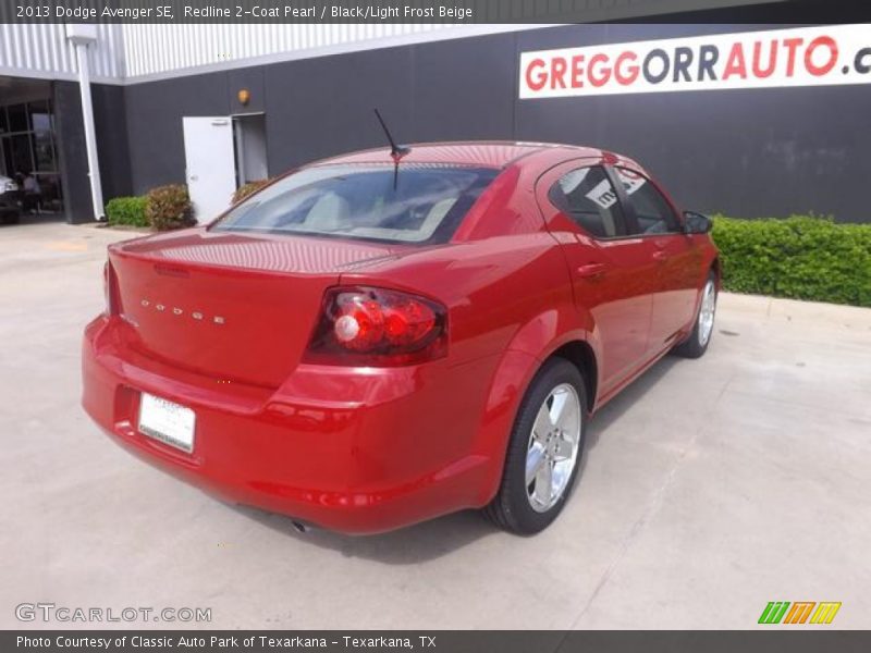 Redline 2-Coat Pearl / Black/Light Frost Beige 2013 Dodge Avenger SE