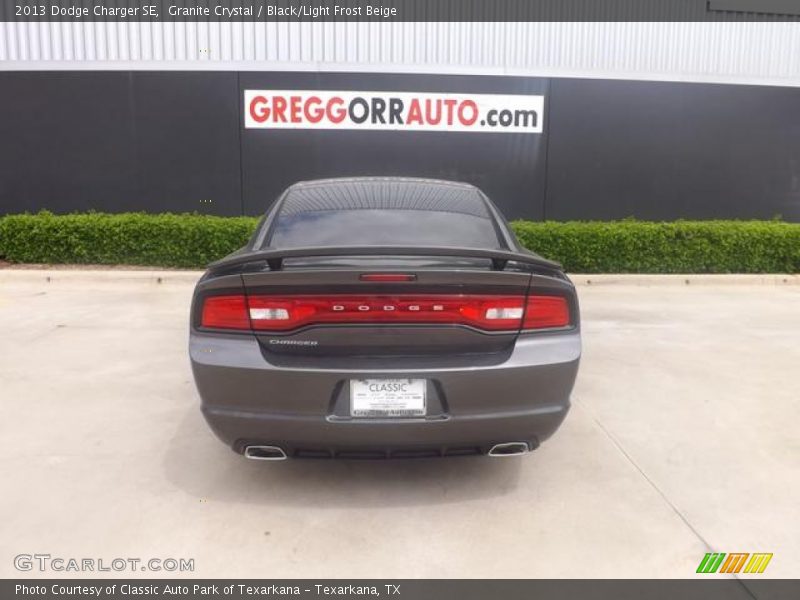 Granite Crystal / Black/Light Frost Beige 2013 Dodge Charger SE