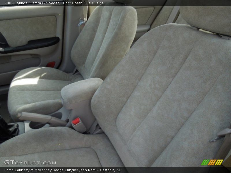 Light Ocean Blue / Beige 2002 Hyundai Elantra GLS Sedan