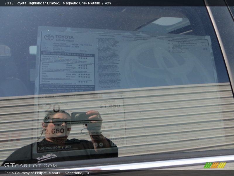 Magnetic Gray Metallic / Ash 2013 Toyota Highlander Limited