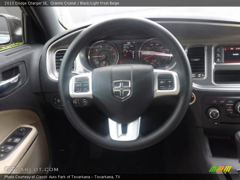 Granite Crystal / Black/Light Frost Beige 2013 Dodge Charger SE