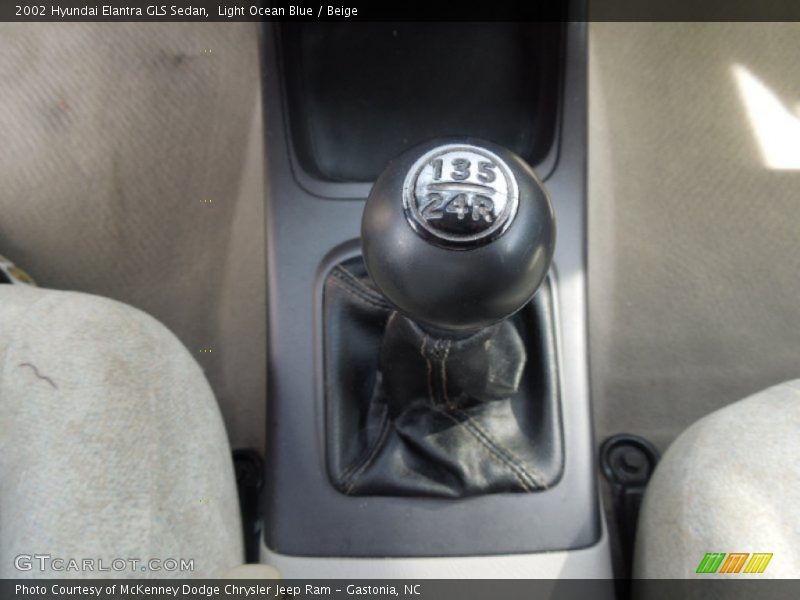 Light Ocean Blue / Beige 2002 Hyundai Elantra GLS Sedan