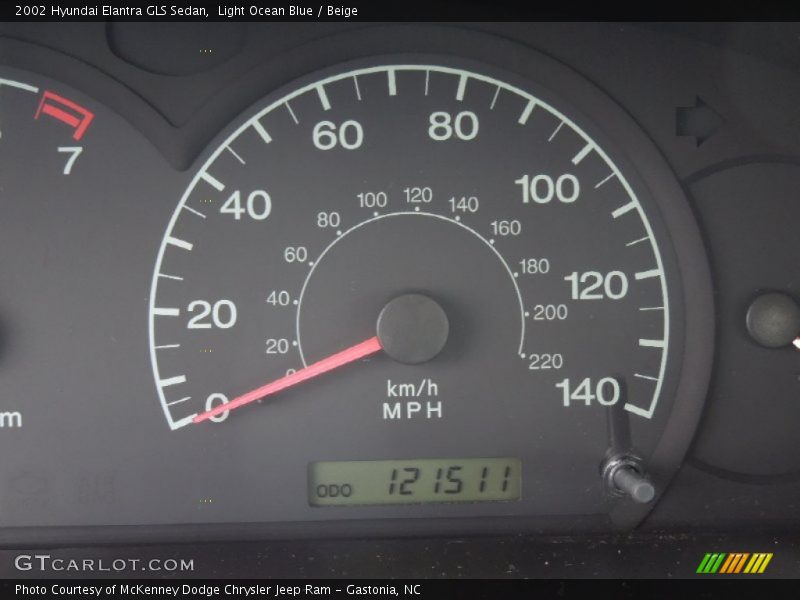 Light Ocean Blue / Beige 2002 Hyundai Elantra GLS Sedan