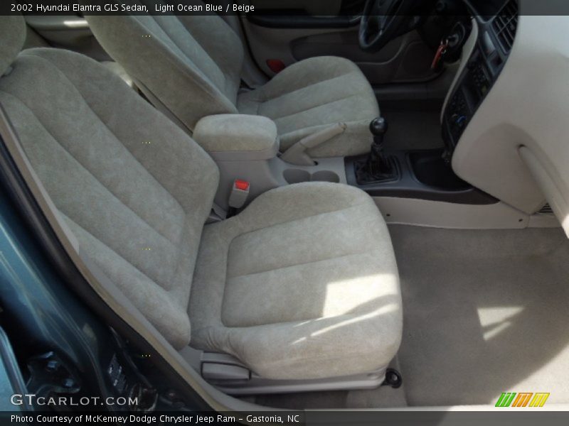 Light Ocean Blue / Beige 2002 Hyundai Elantra GLS Sedan