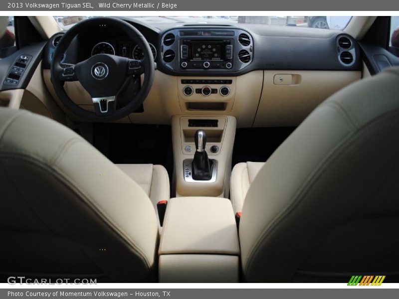 Wild Cherry Metallic / Beige 2013 Volkswagen Tiguan SEL