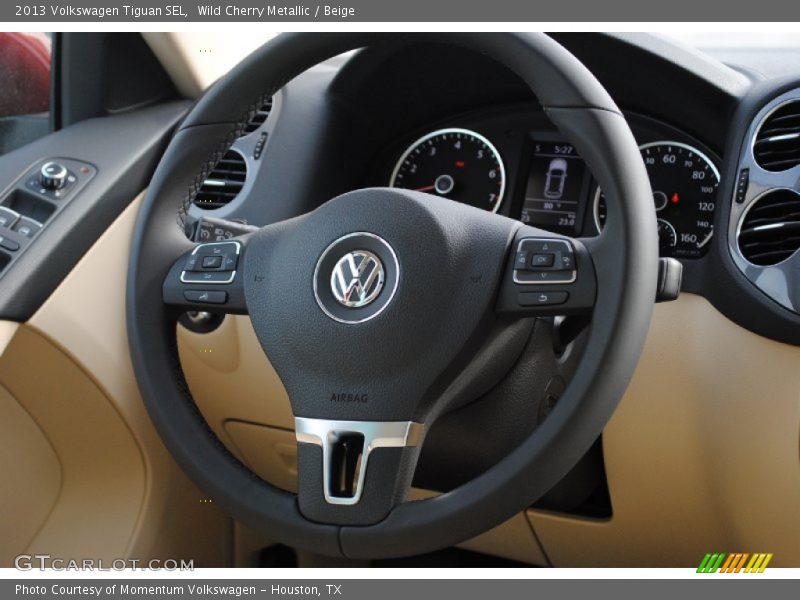 Wild Cherry Metallic / Beige 2013 Volkswagen Tiguan SEL