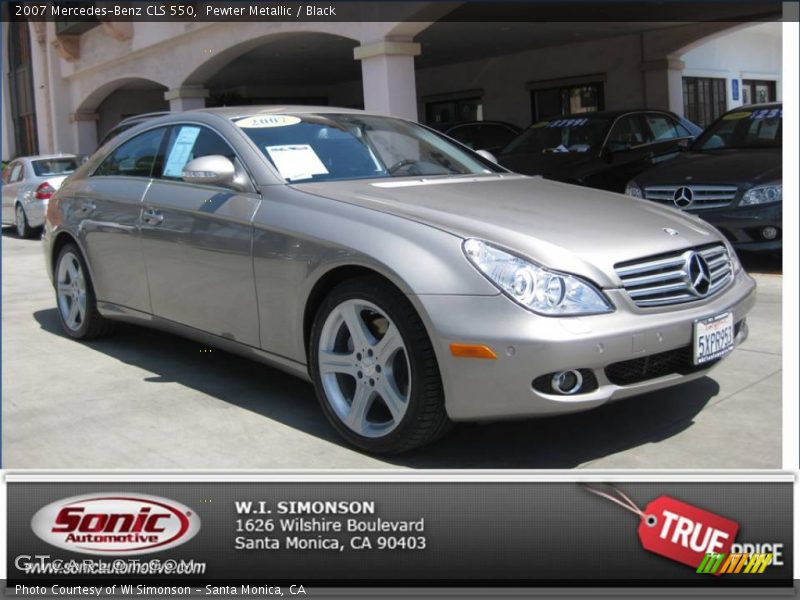 Pewter Metallic / Black 2007 Mercedes-Benz CLS 550