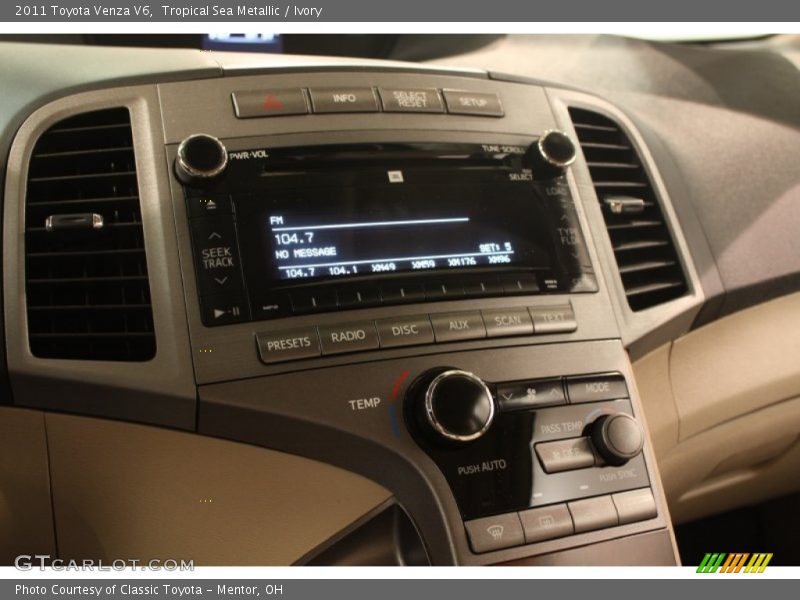 Tropical Sea Metallic / Ivory 2011 Toyota Venza V6