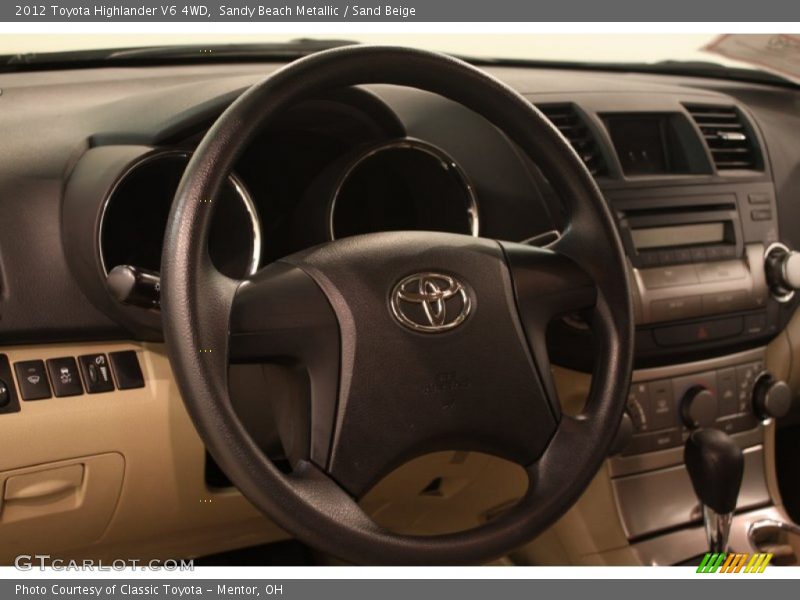 Sandy Beach Metallic / Sand Beige 2012 Toyota Highlander V6 4WD
