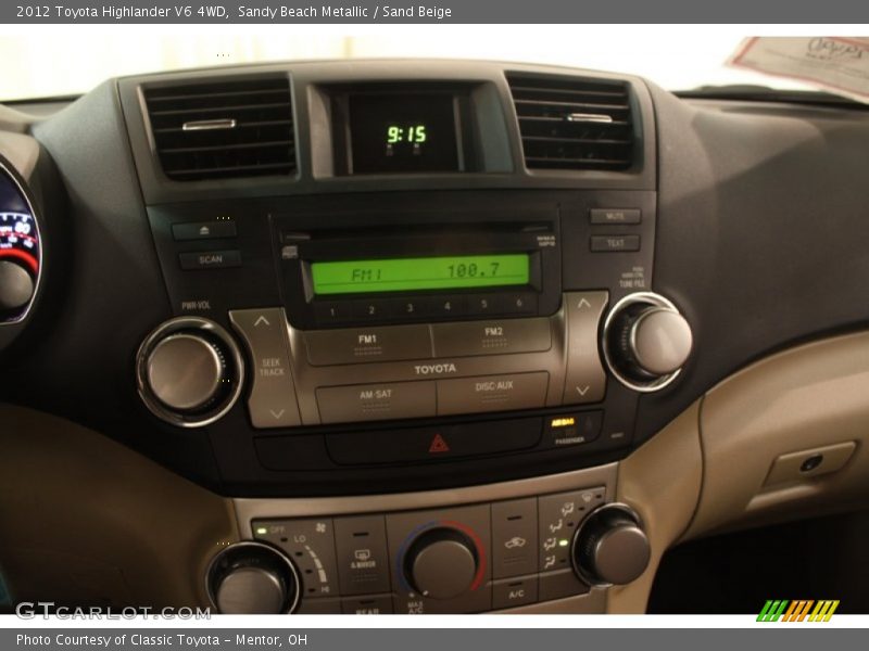 Sandy Beach Metallic / Sand Beige 2012 Toyota Highlander V6 4WD