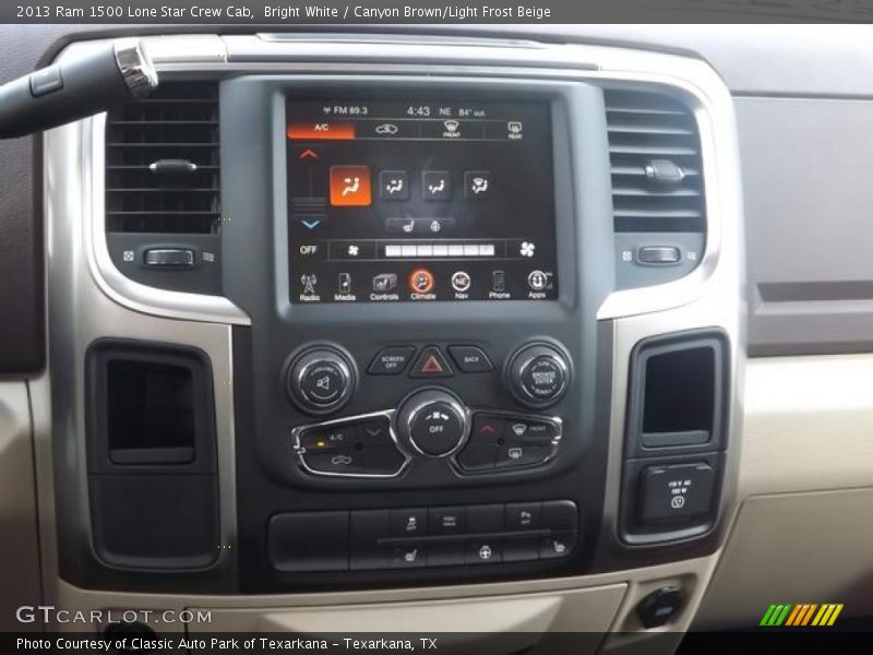 Bright White / Canyon Brown/Light Frost Beige 2013 Ram 1500 Lone Star Crew Cab
